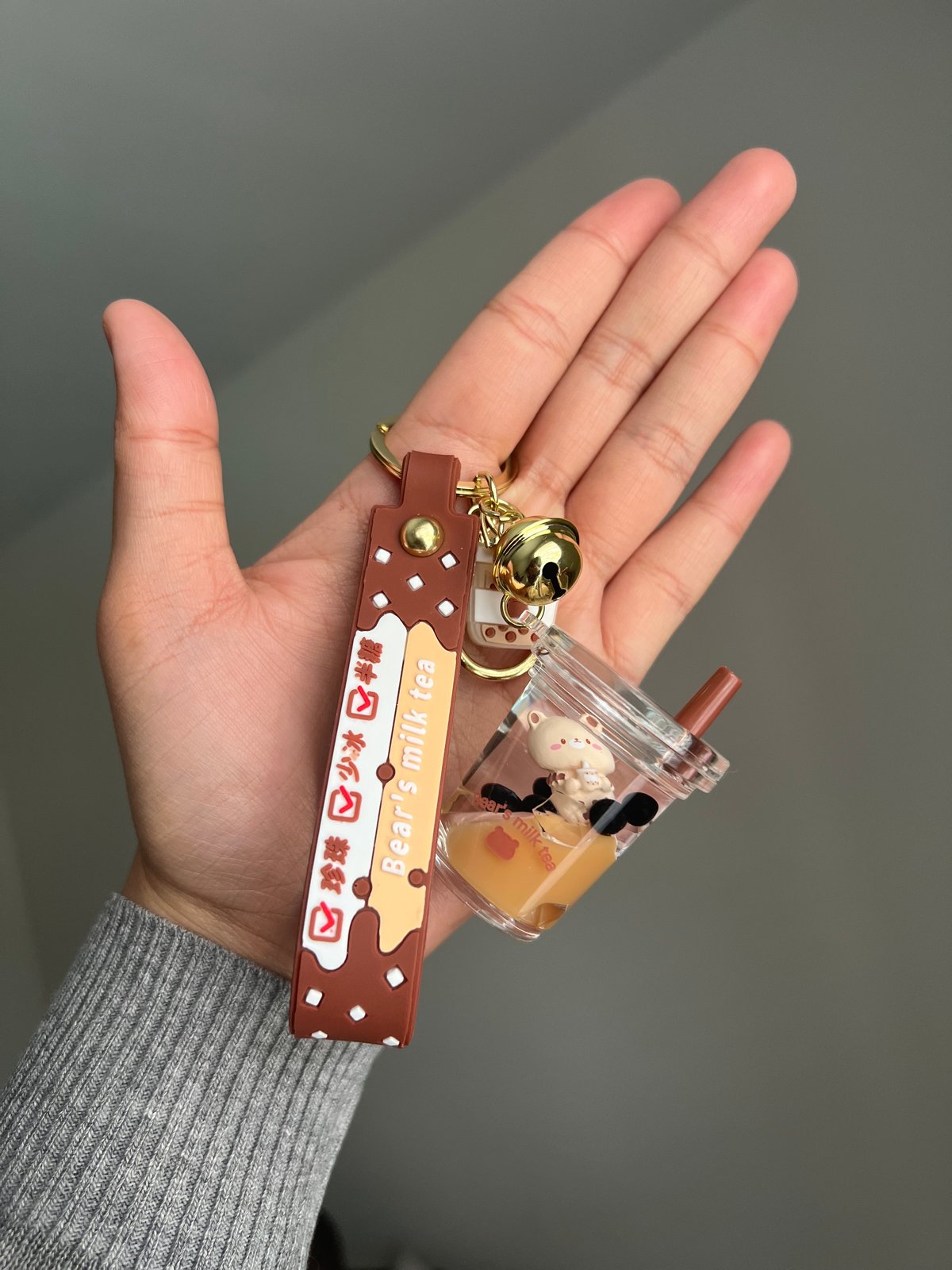 Boba brown bear Keychain