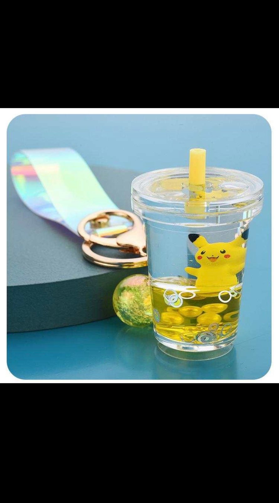 Boba pikachu keychain