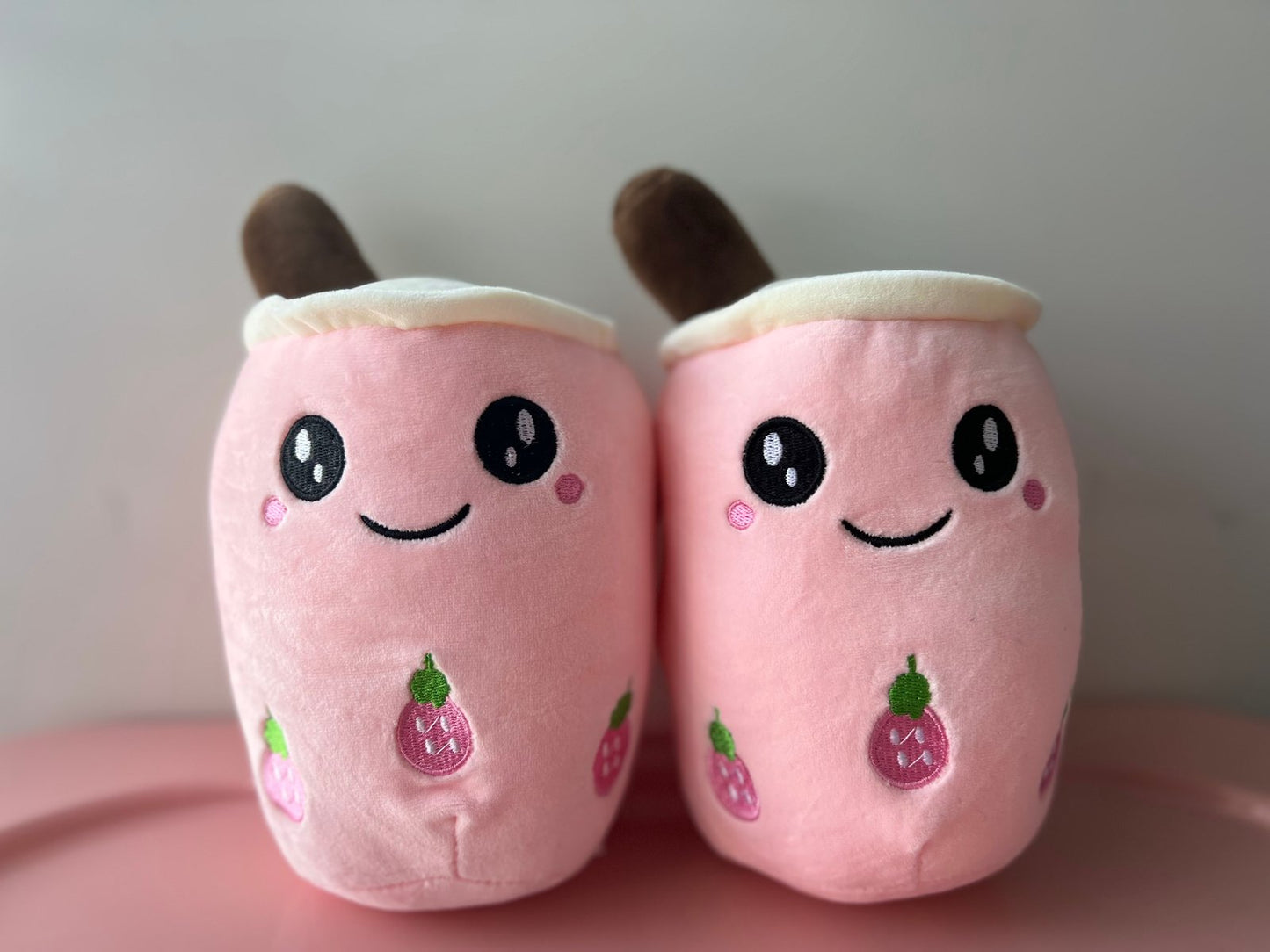 Pink Boba plushie (open eyes)