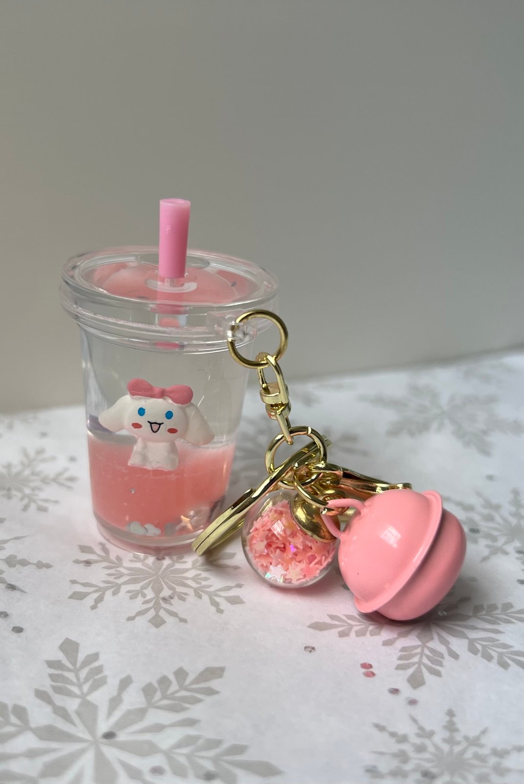 Boba bunny keychain