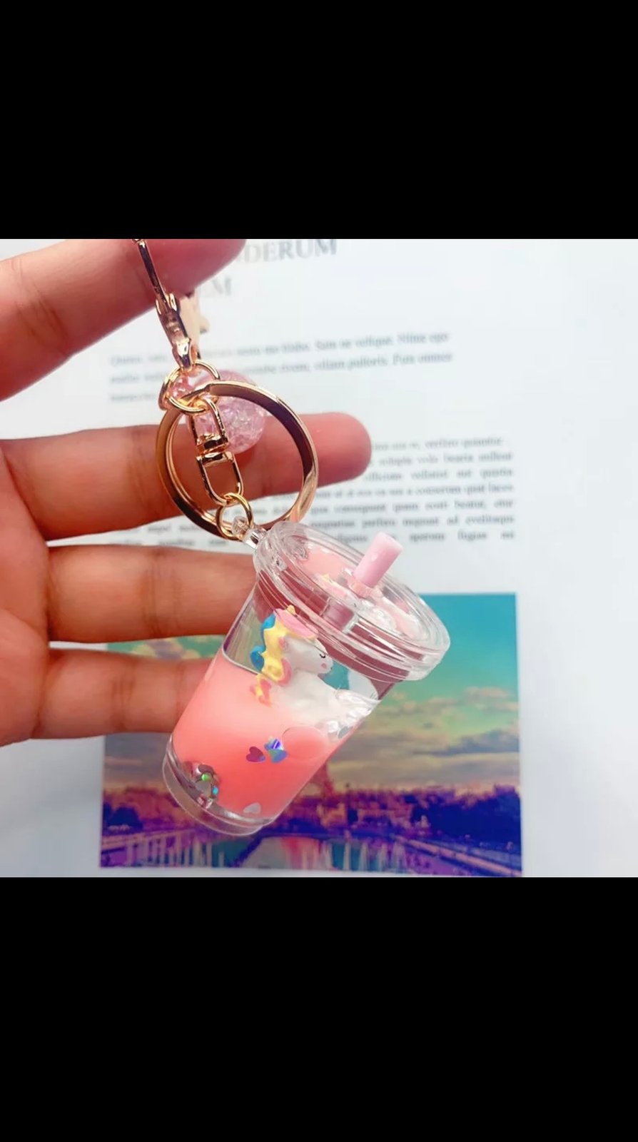 Boba Unicorn keychain